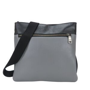 Coach Messenger Bag 71720 Leather Gray Black Crossbody Men's COACH